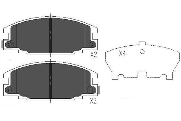 KAVO PARTS Комплект тормозных колодок, дисковый тормоз KBP-3503